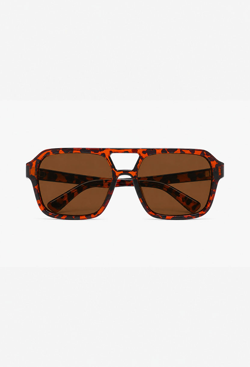 NEW STATEMENT AZTEC sunglasses, front view of the leopard print frame #color_leopard
