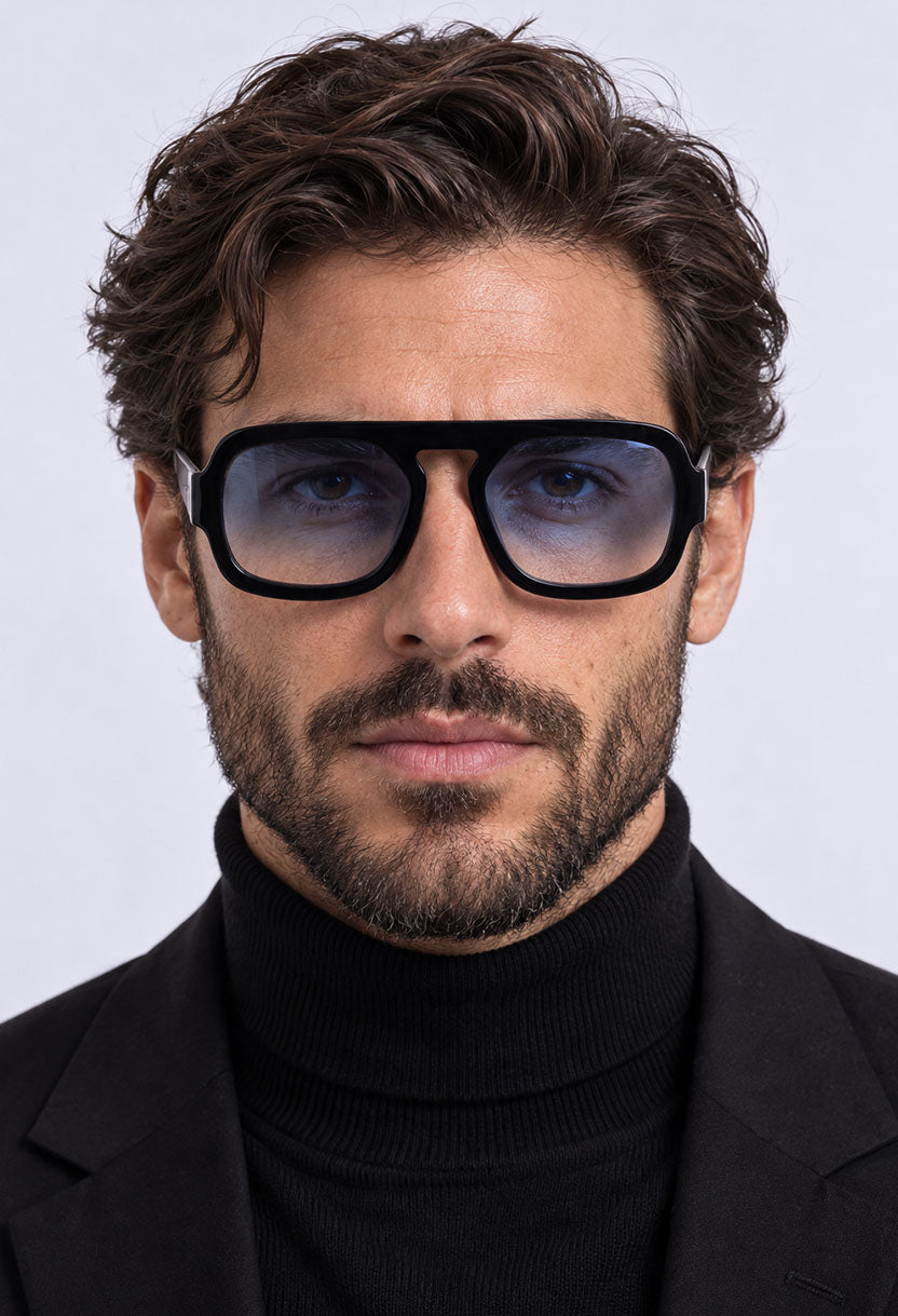 BOHEMIA Black/Blue sunglasses #color_black-blue