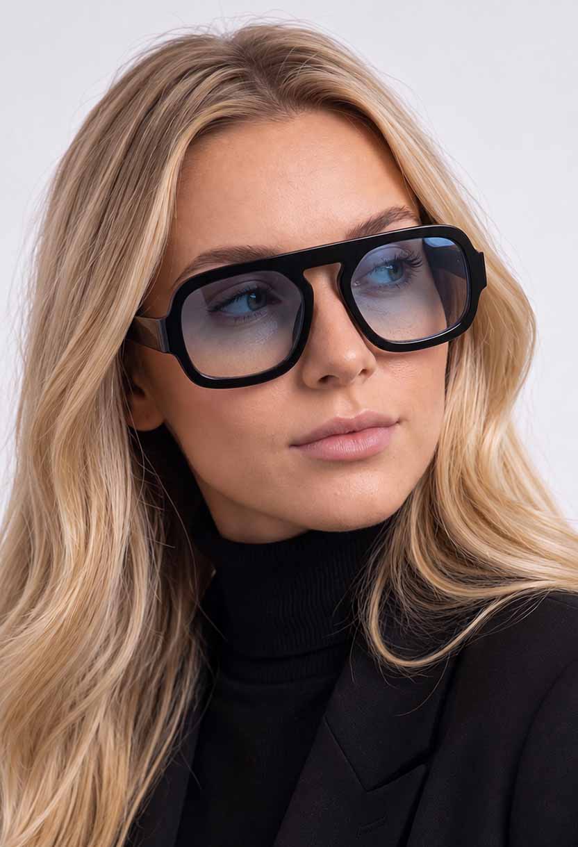 BOHEMIA Black/Blue sunglasses #color_black-blue