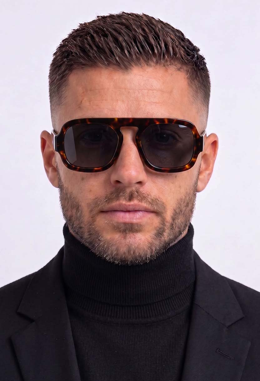 BOHEMIA Black/Leopard sunglasses #color_black-leopard