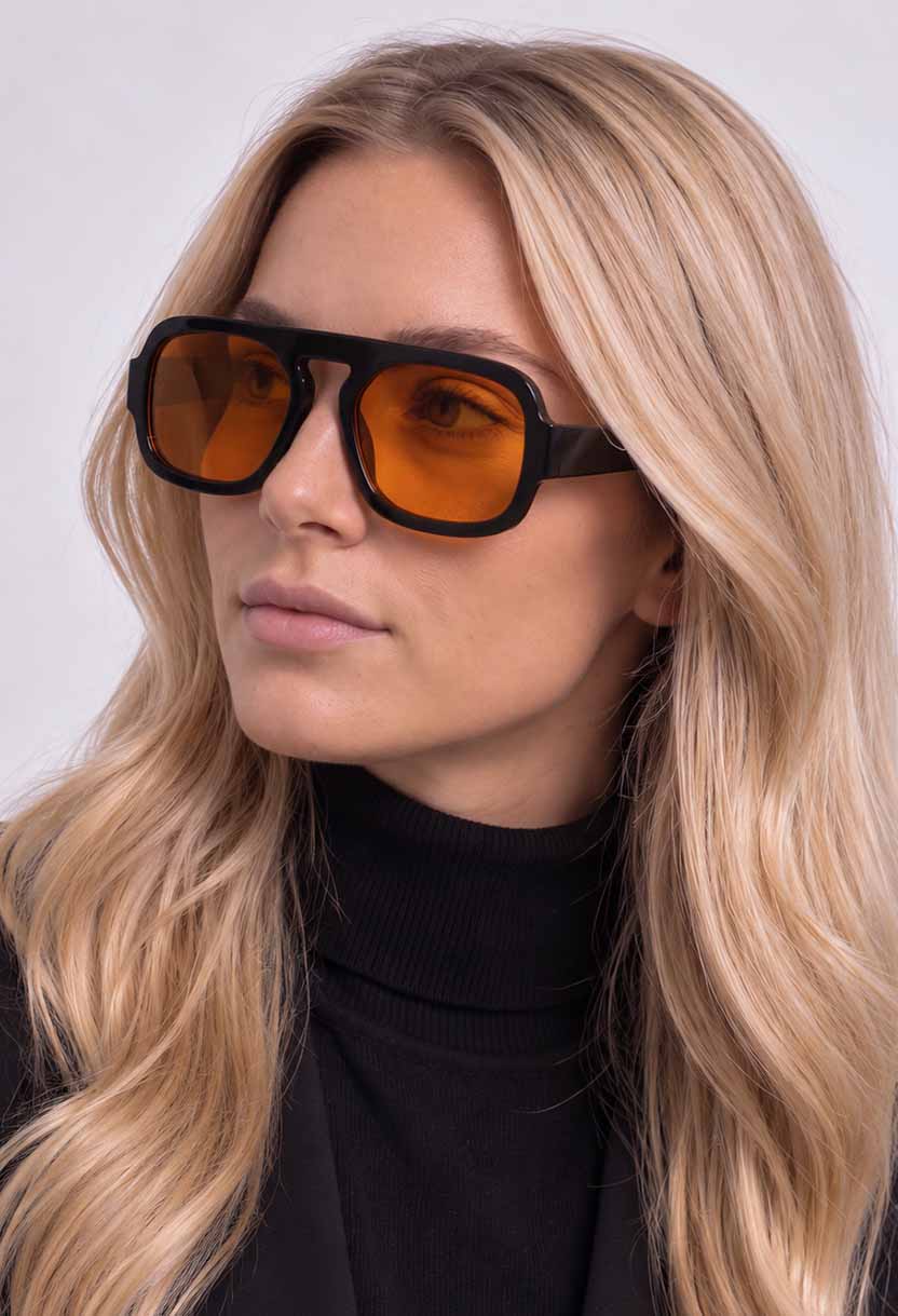 BOHEMIA Black/Orange sunglasses #color_black-orange