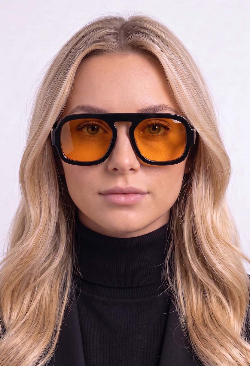 BOHEMIA Black/Orange sunglasses #color_black-orange