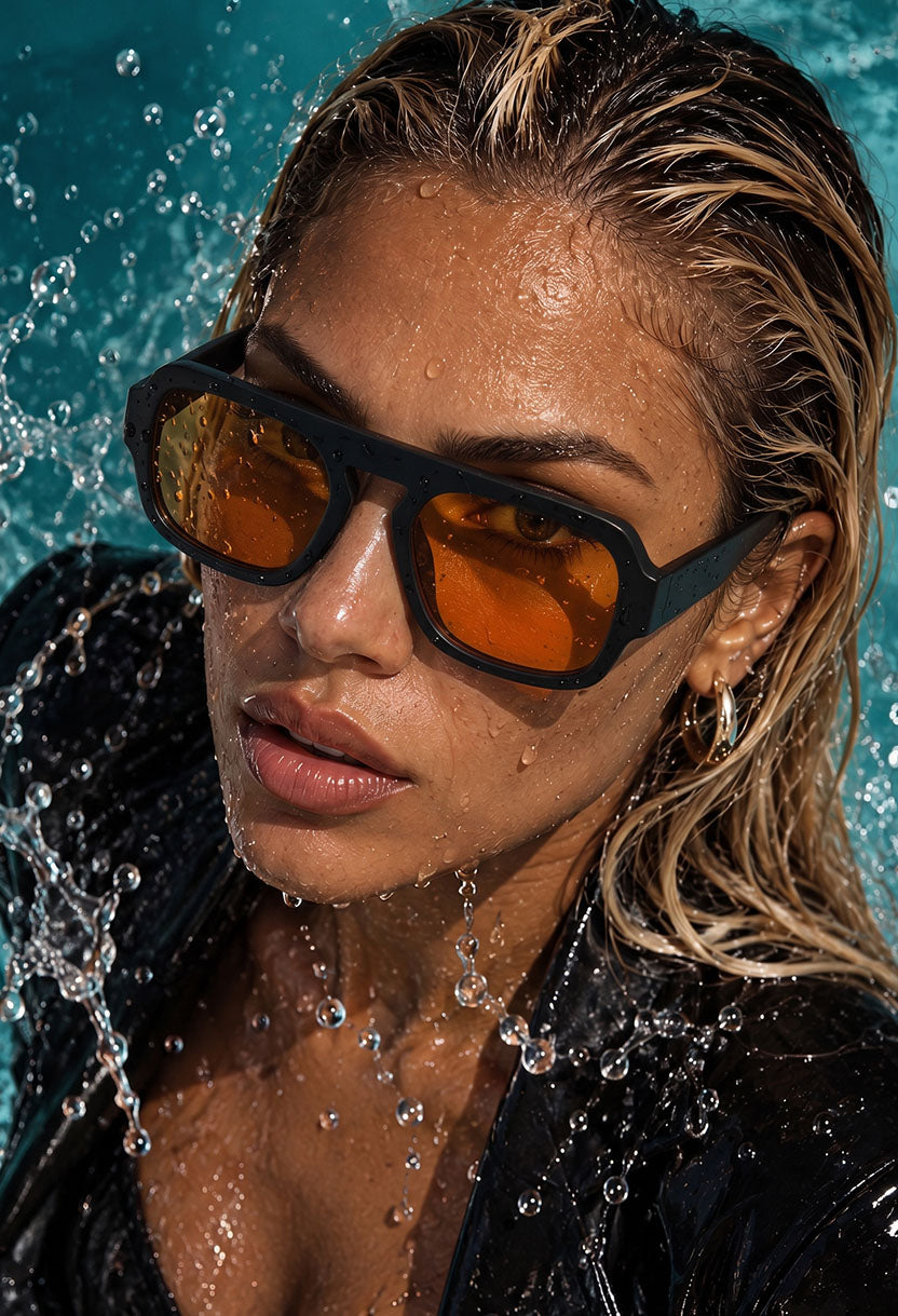 BOHEMIA Black/Orange sunglasses #color_black-orange