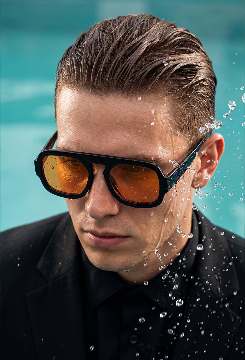BOHEMIA Black/Orange sunglasses #color_black-orange