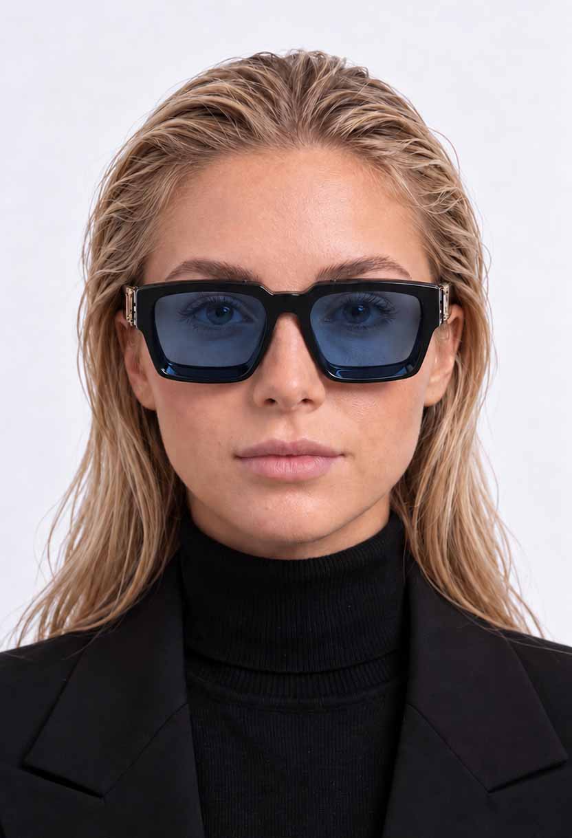 EDEN Black/Blue sunglasses #color_black-blue