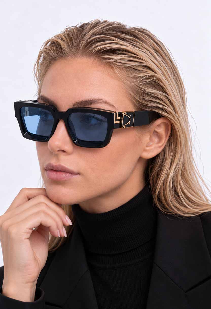 EDEN Black/Blue sunglasses #color_black-blue