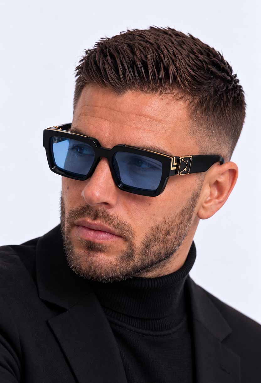 EDEN Black/Blue sunglasses #color_black-blue