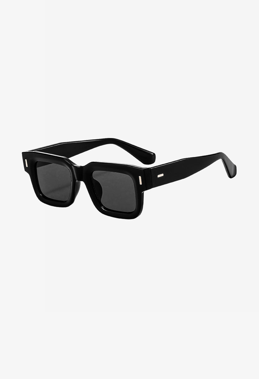 ROMA sunglasses in black with dark smoke lenses, angled view #color_black