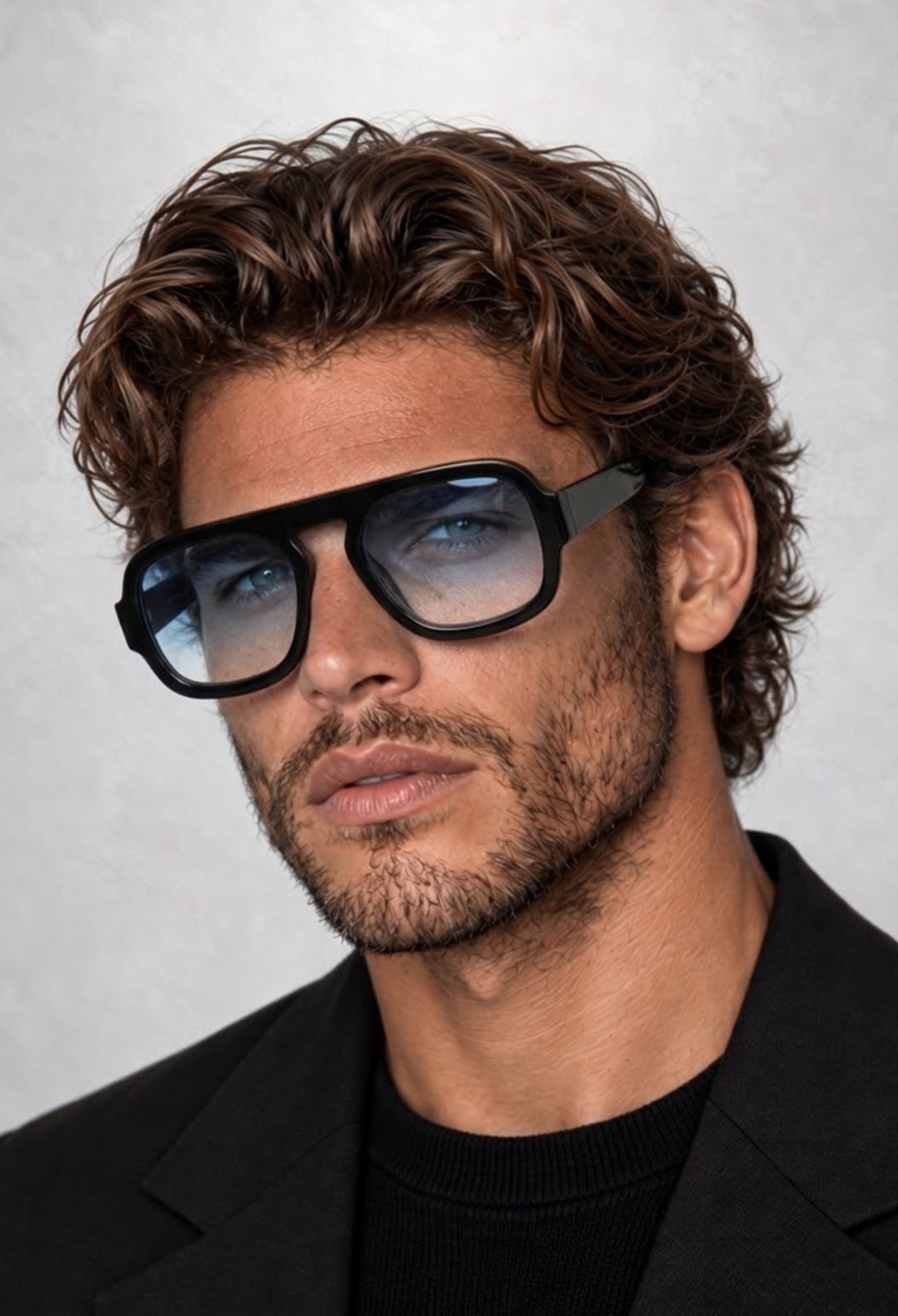 BOHEMIA Black/Blue sunglasses #color_black-blue