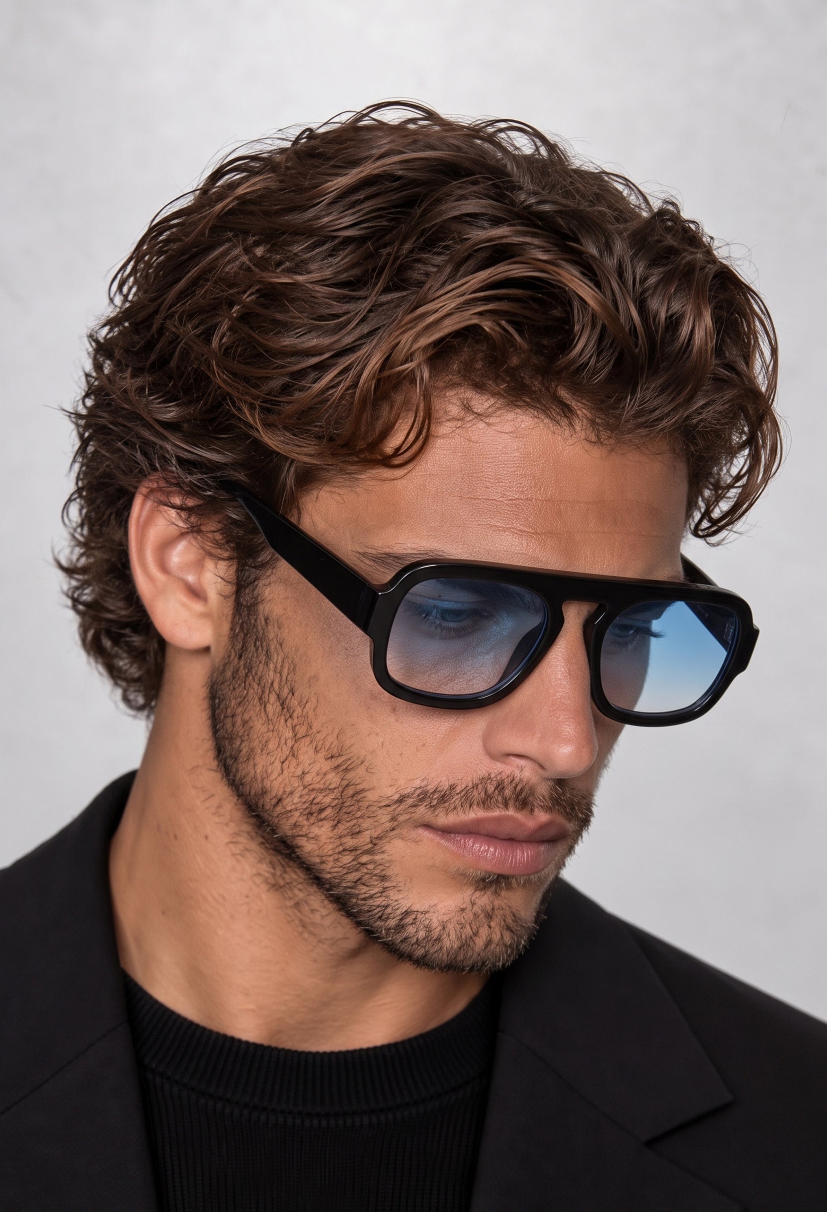 BOHEMIA Black/Blue sunglasses #color_black-blue