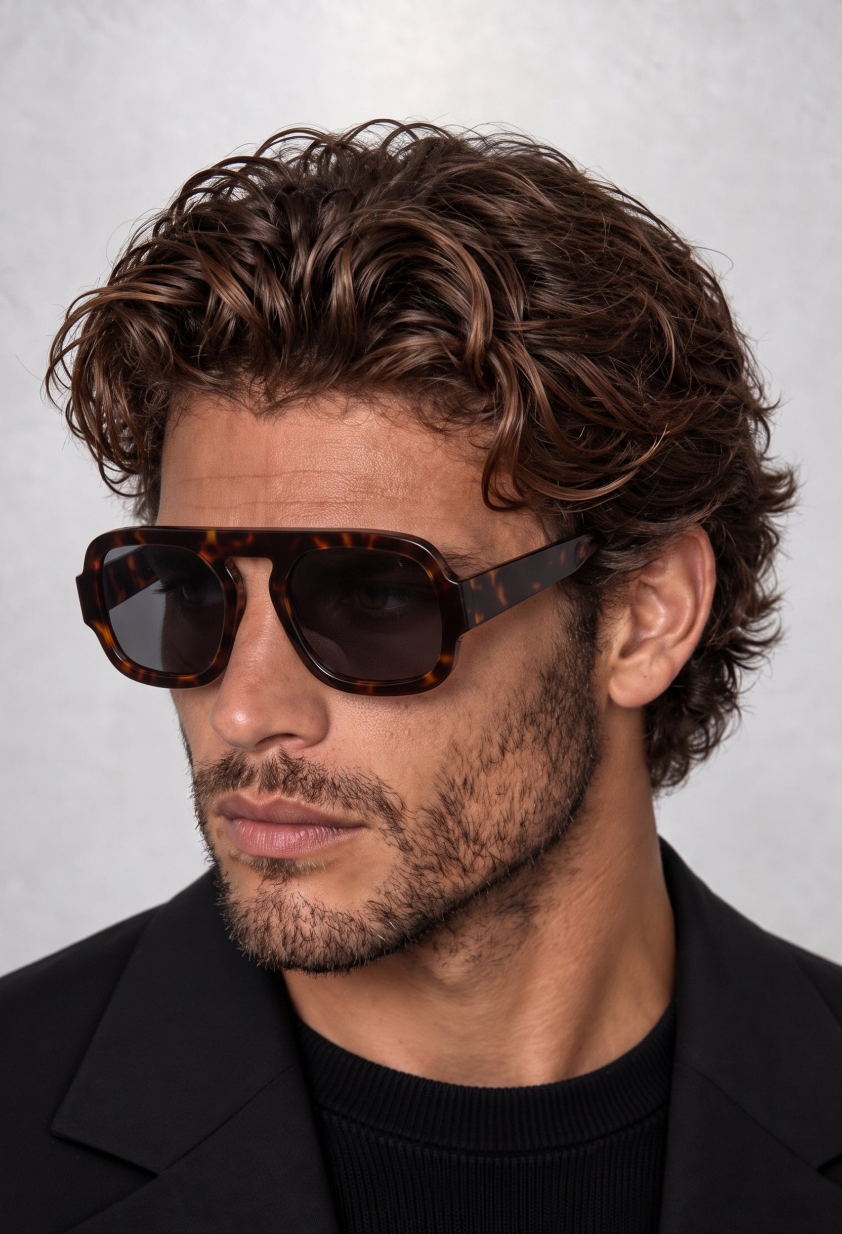 BOHEMIA Black/Leopard sunglasses #color_black-leopard