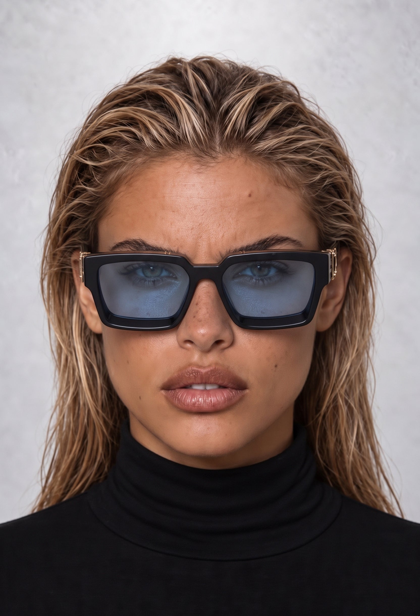 EDEN Black/Blue sunglasses #color_black-blue