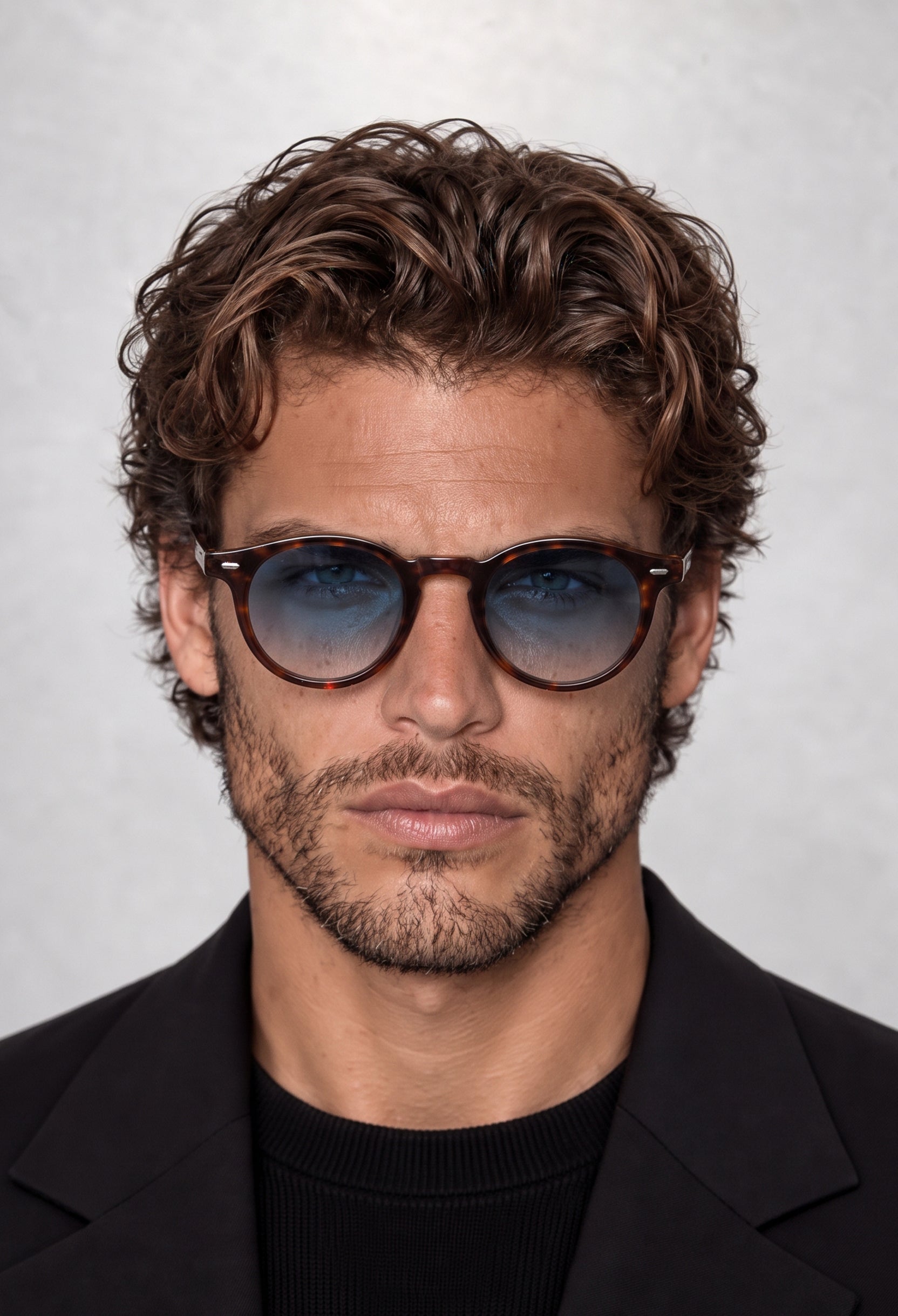 SOLNA Blue/Leopard sunglasses #color_blue-leopard