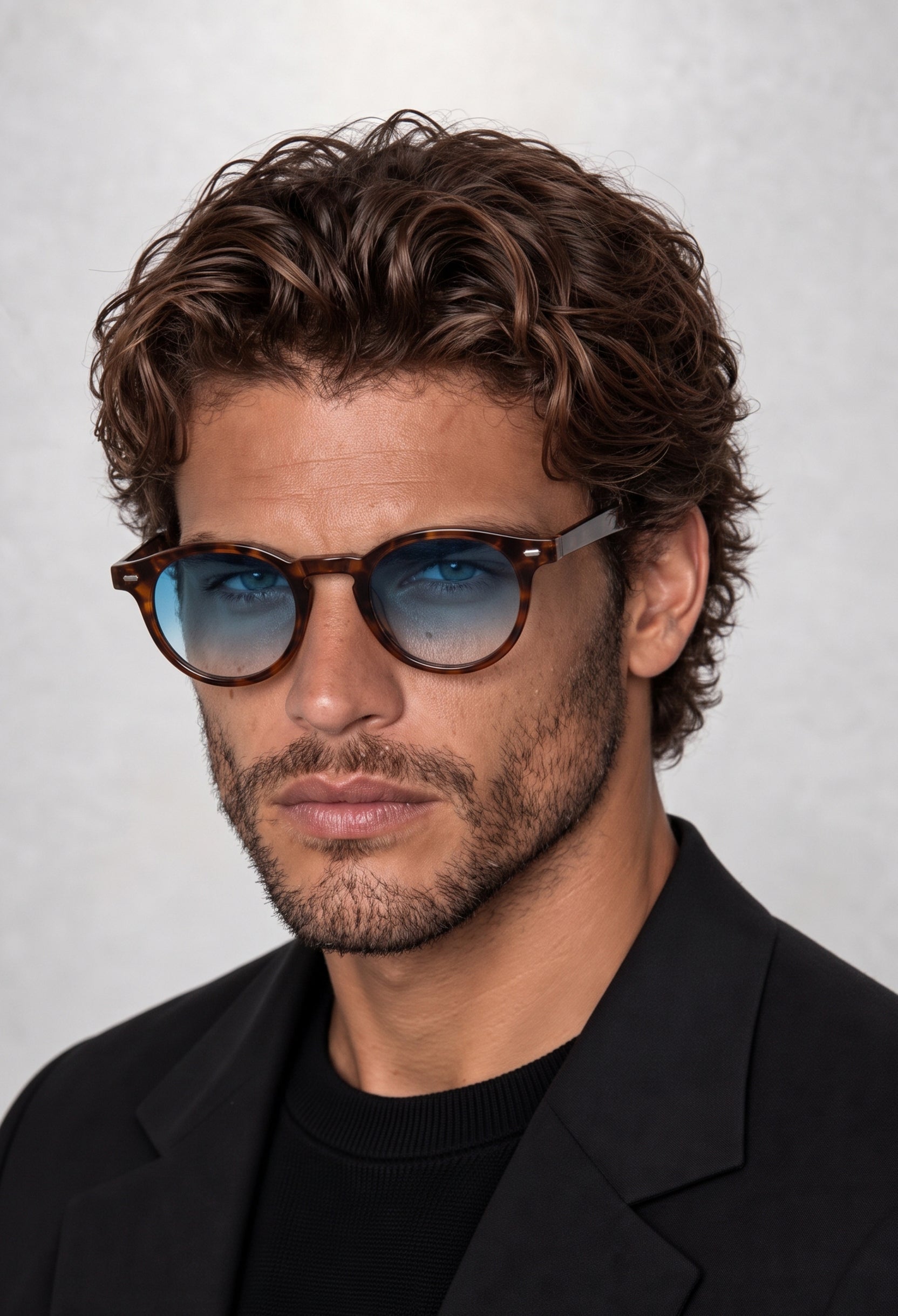 SOLNA Blue/Leopard sunglasses #color_blue-leopard